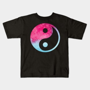 Yin and Yang Watercolor Kids T-Shirt